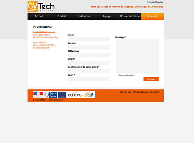 Site GVtech.fr Contact
